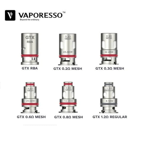 Vaporesso GTX Replacement Coil Series (5-Pack) Vaporesso GTX Replacement Coil Series (5-Pack)